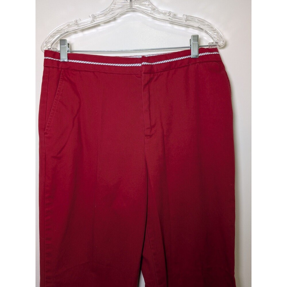 Tommy Hilfiger Women's Red Chino Pants Sz 12 Americana Preppy Coastal Classic - Picture 7 of 8